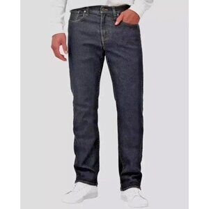 NEW Lands' End Men's 40x32 Flannel Lined Jeans Dark Wash straight Leg